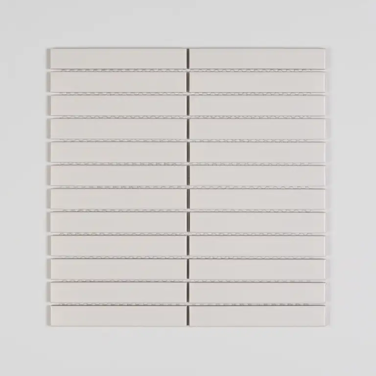 High-resolution image of rectangular white ceramic tiles shown in a stacked layout, photographed with balanced soft light for online retail presentation in South East Queensland.