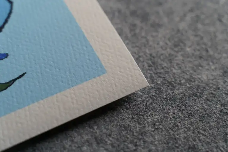 Detailed image of fine art giclée print on museum-grade textured paper, photographed in South East Queensland to showcase print and paper quality.